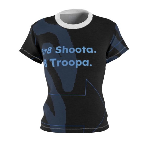 KLE "Str8 Shoota Tr8 Troopa" T-shirt (central-cyan/jet-black) (female's)