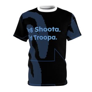 KLE "Str8 Shoota Tr8 Troopa" T-shirt (central-cyan/jet-black) (unisex's)